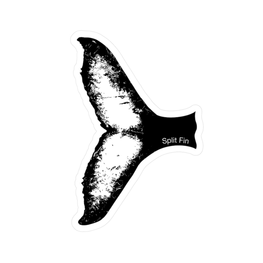 Split Fin Kiss-Cut Vinyl Decal